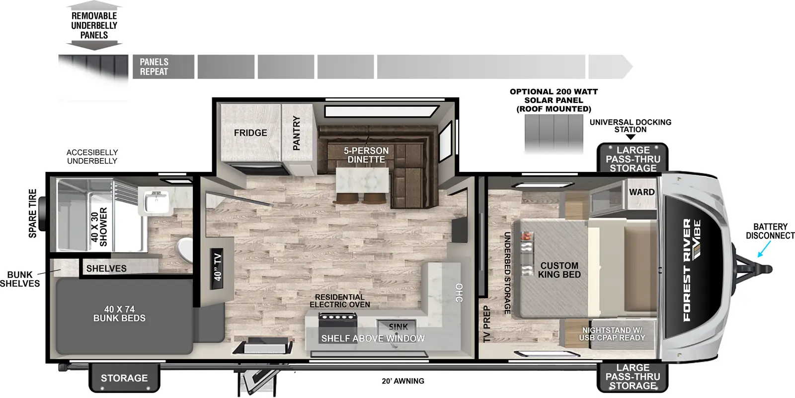 Vibe 2500DB Floorplan